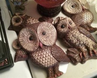 Vintage Owl Wall Set