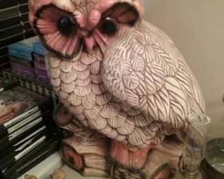 Giant Vintage Ceramic Owl