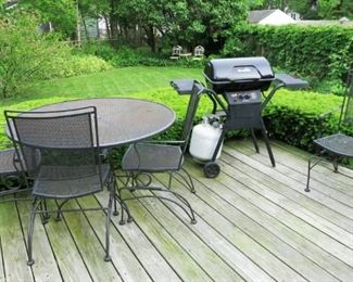 Patio furniture, grill