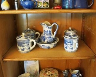 Transferware, collectible glass and porcelain items