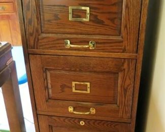 3 drawer wooden file cabinet