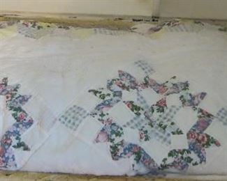 Vintage quilts, linens