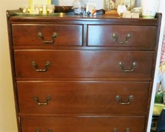 Vintage chest of drawers, misc. decor