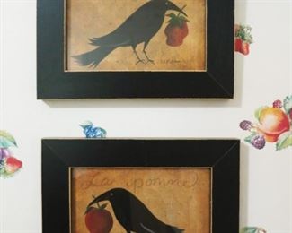 Decorative bird prints