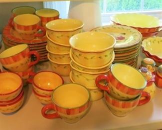 Pfaltzgraff "Napoli" hand painted dinnerware and serving pieces