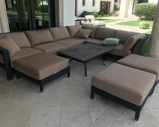 Tropitone coffee table. ( sectional sold)Pre-sale available at highlinefurniture.com please visit website for pricing information.