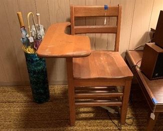 Vintage Wood School Desk