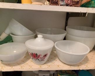 Vintage Fire King Grease Jar with Lid