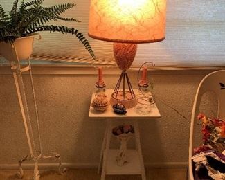 50's Modern Satellite Lamp with Fiberglass Lamp