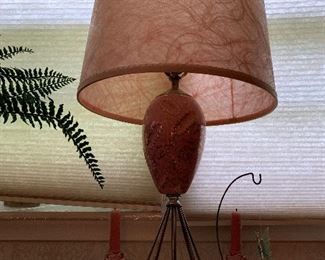 50's Modern Satellite Lamp with Fiberglass Lamp