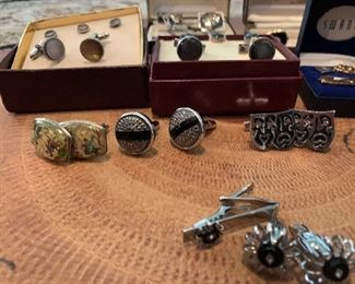 Vintage Men's Cufflinks and Tie Bars