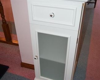 Small White Bathroom Storage Cabinet