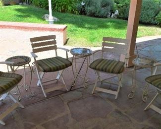 White Folding Outdoor Bistro Chair