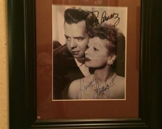 Autographed Desi and Lucy photograph