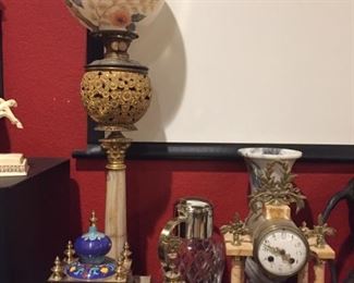 Clock collection  including 3 piece French clock