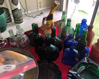 Colored bottle collection