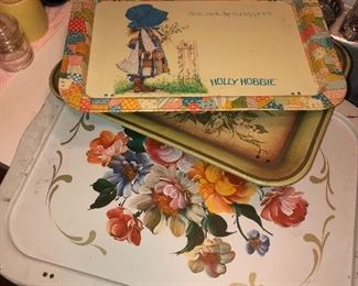 Tole and other hand painted trays