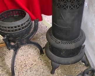 Cast iron heaters, boot scraper