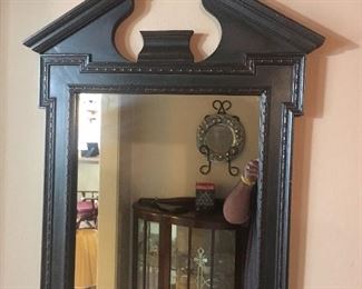 Vintage black Greek revival mirror