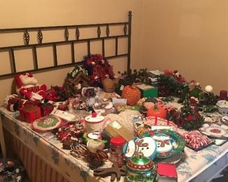 Holiday devout and metal bed