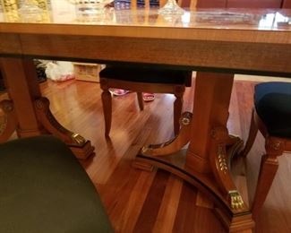 Base of Empire style dining room table