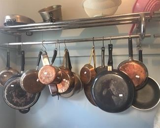  Copper pots and pans 