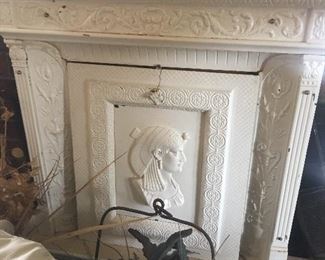 Antique fireplace cover 