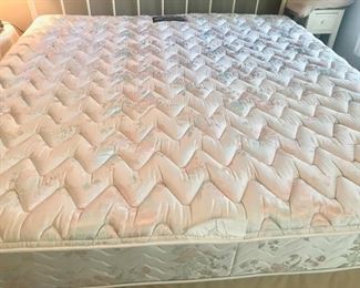 King sized mattress, boxspring and frame