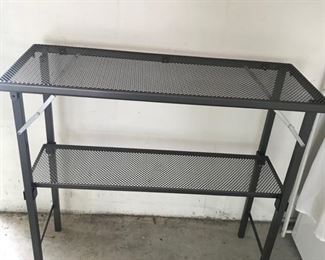 Metal shelves