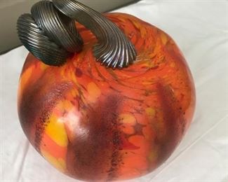 Handblown glass pumpkin