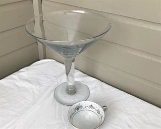Oversized martini glass