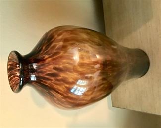 Tiger glass vase