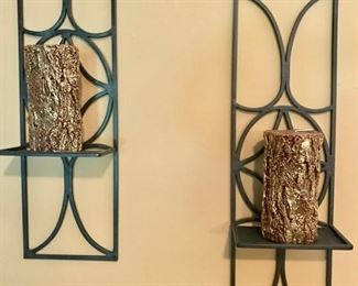Metal candle holder wallhangings