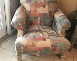 Geometric side chair