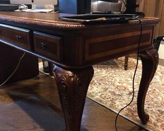 Gorgeous Office desk with carved legs. 