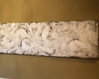 Architectural art throughout the home.   This piece is approx 30 x 12"