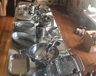 Metal serving dishes 