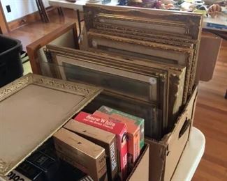 Many picture frames 