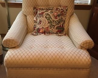Chair with matching ottoman. 