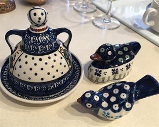 Lots of Polish Pottery in this sale.