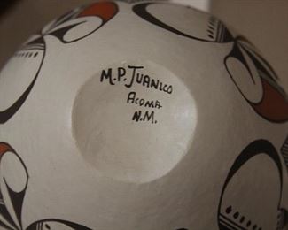 M.P. Juanico Native American pottery, Acoma, New Mexico
