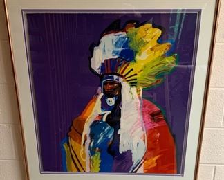 John Nieto, "Chief Rain-In-The-Face", signed and numbered #69/150 serigraph 