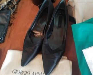 Armani shoes ( sizes 9 on the ladies shoes)