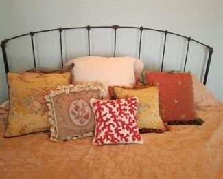tapestry & beaded pillows