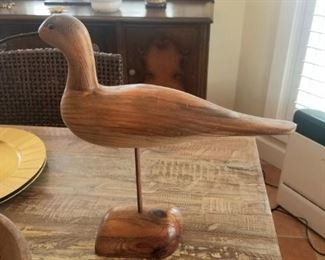 Carved wooden sea bird
