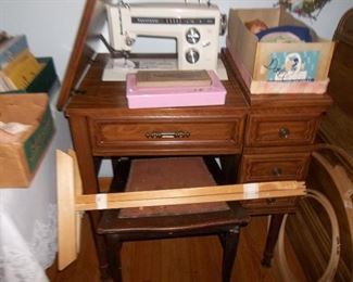 Kenmore sewing machine with cabinet, works!