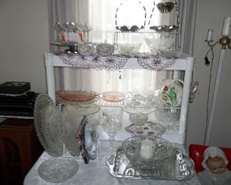 vintage glassware and crystal