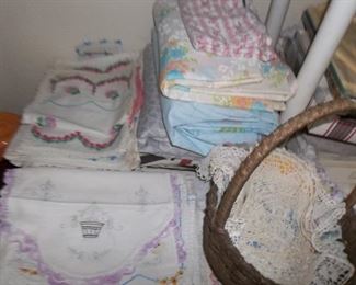 beautiful hand crafted doilies and crocheted linens