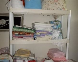 household bedding and linens, many like brand new
