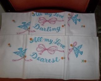 adorable embroidered pillow cases!